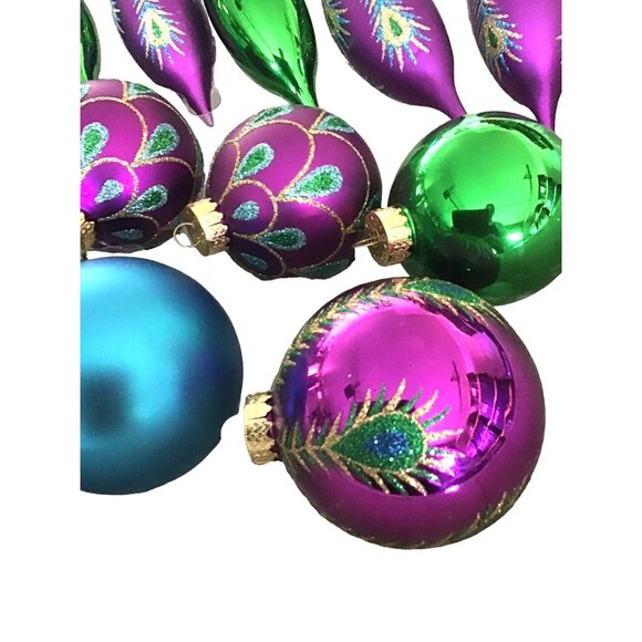 CELEBRATIONS STARBURST CHRISTMAS ORNAMENT SET QTY.15 - Picture 3 of 4